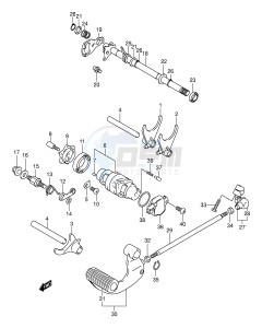 VL250 (E2) drawing GEAR SHIFTING