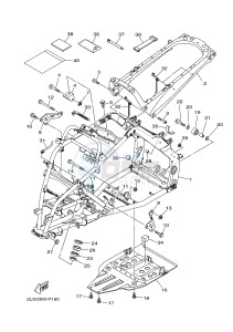 YFM700R YFM70RSXJ RAPTOR 700R (2LSH) drawing FRAME