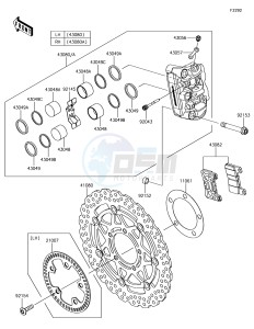 Z1000SX ZX1000WHF XX (EU ME A(FRICA) drawing Front Brake