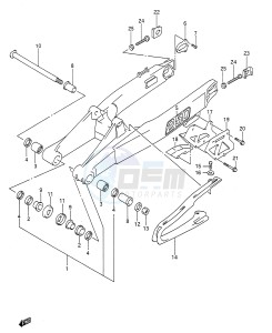 RM250 (E28) drawing REAR SWINGING ARM (MODEL M)