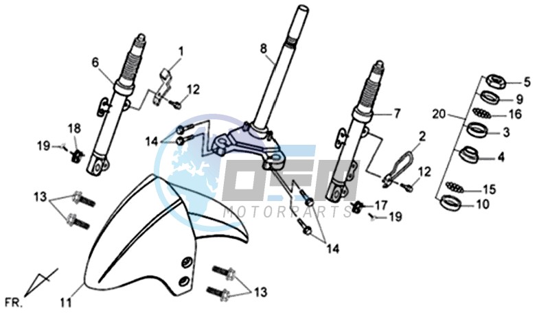 FRONT FENDER / FRONT FORK/ STEERING HEAD BEARING