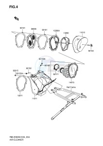 RM-Z250 (E24) drawing AIR CLEANER