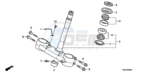 CRF250X9 Australia - (U) drawing STEERING STEM