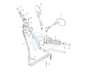 XJR 1300 drawing STEERING HANDLE AND CABLE