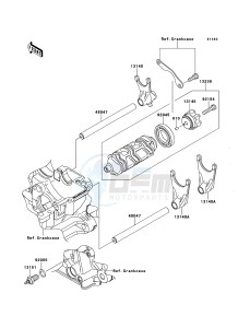 Z1000 ABS ZR1000EDF FR XX (EU ME A(FRICA) drawing Gear Change Drum/Shift Fork(s)