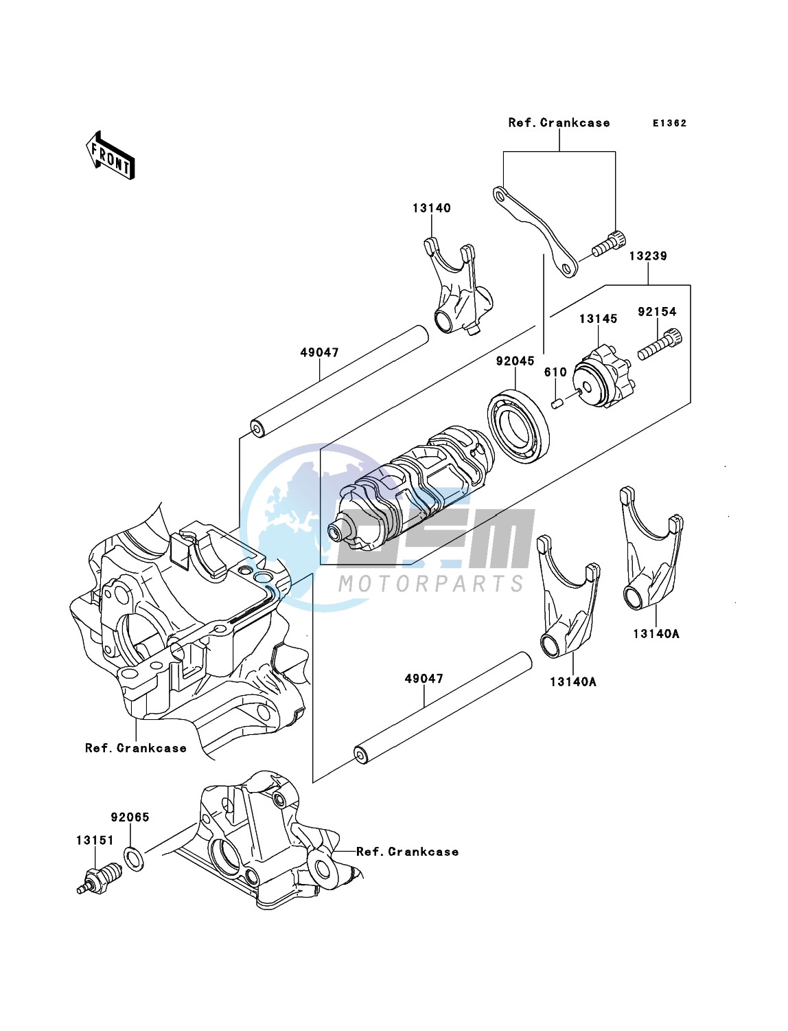 Gear Change Drum/Shift Fork(s)