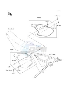 KX 125 M (M3) M3 drawing SIDE COVERS