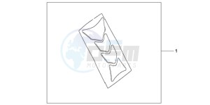 CBF1000A9 Europe Direct - (ED) drawing TANK PAD HRC LOGO