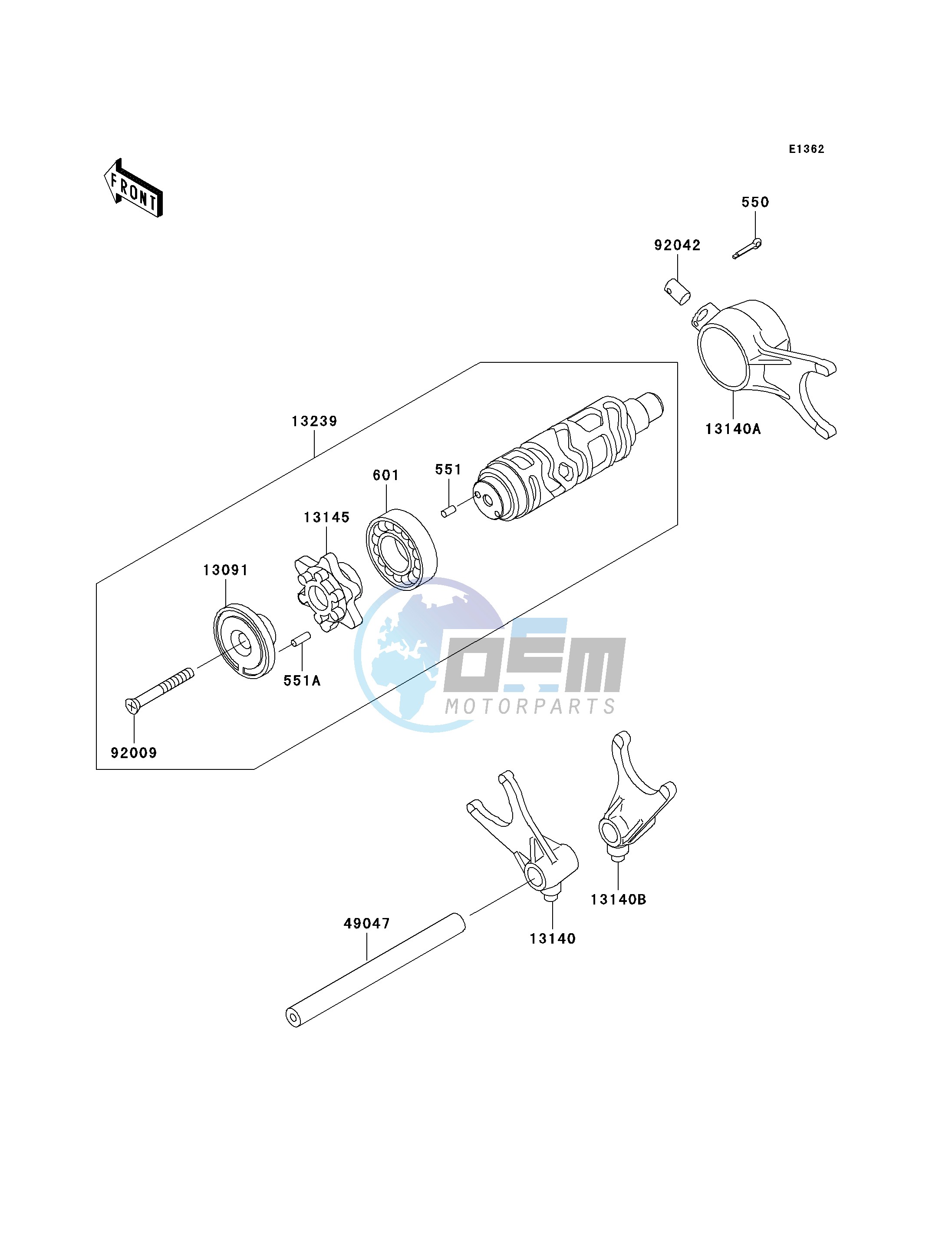 GEAR CHANGE DRUM_SHIFT FORK-- S- -