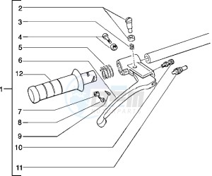 Typhoon 50 m.y. 2004 drawing Handlebars component parts