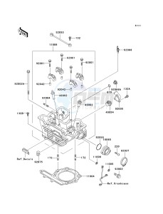 KL 250 D [KLR250] (D15-D19) [KLR250] drawing CYLINDER HEAD