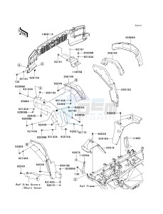 KAF 620 R [MULE 4010 TRANS4X4] (R9F-RAFA) RAFA drawing FRONT FENDER-- S- -