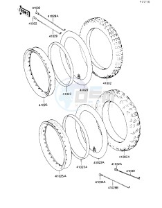 KL 250 D [KLR250] (D7-D9) [KLR250] drawing TIRE