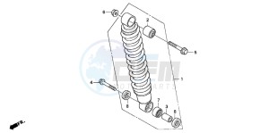 TRX400FA FOURTRAX AT drawing REAR CUSHION