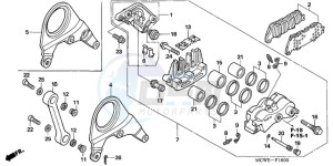 VFR8009 UK - (E / MME TWO) drawing REAR BRAKE CALIPER