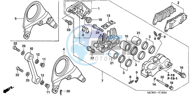 REAR BRAKE CALIPER