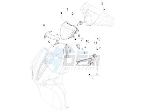 Liberty 50 iGet 4T 3V 25kmh E4 25km/h (EMEA) drawing Front headlamps - Turn signal lamps