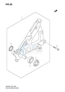 AN400 (E2) Burgman drawing REAR SWINGING ARM