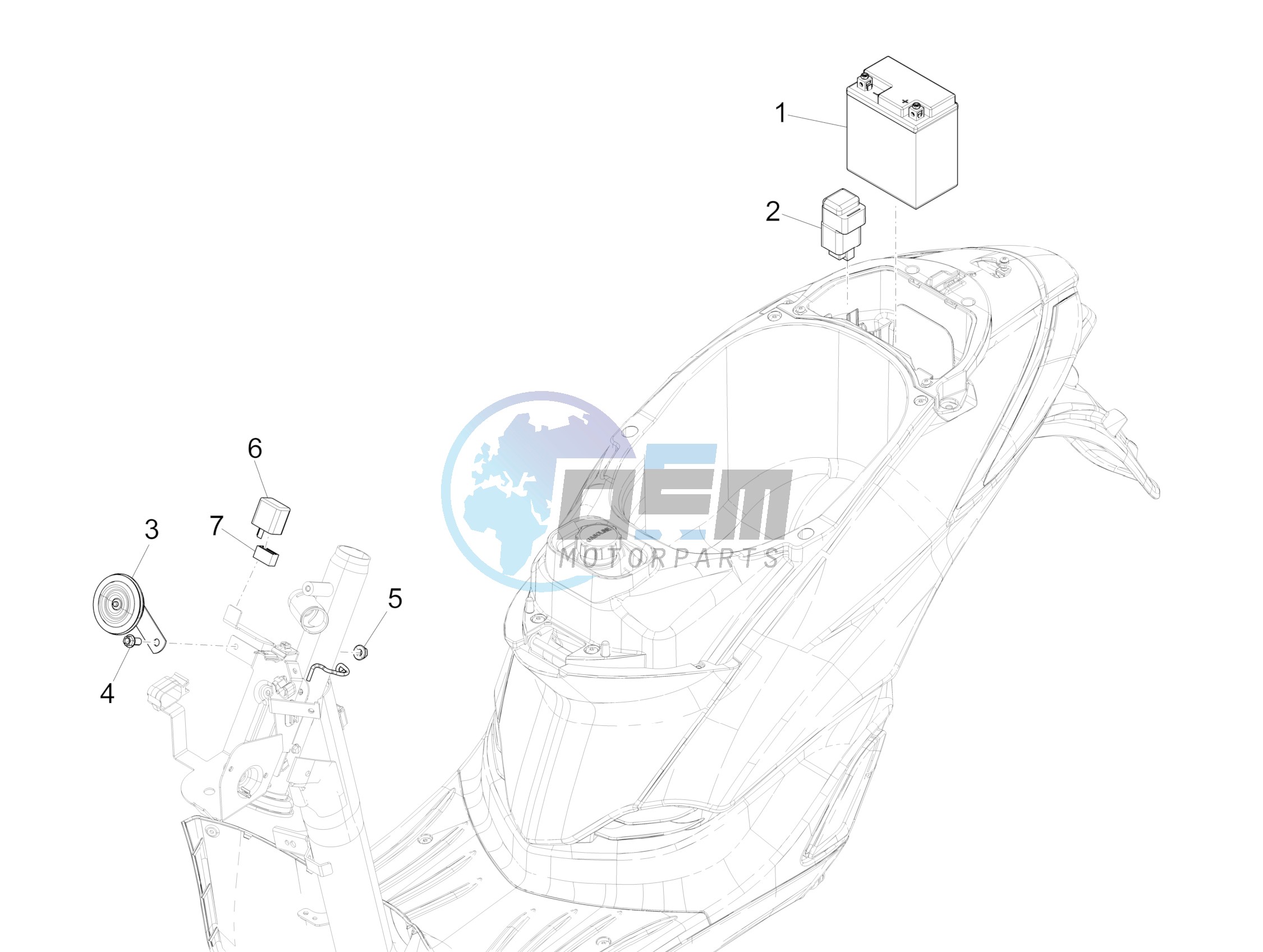 Remote control switches - Battery - Horn