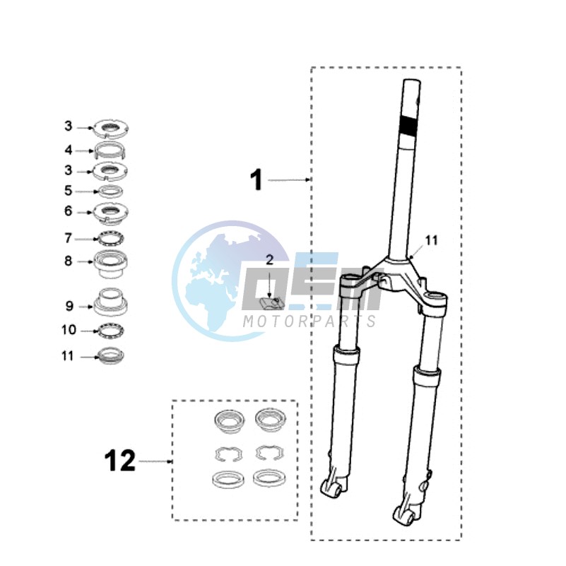 FRONT FORK / STEERINGHEAD