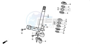 CB250 TWO FIFTY drawing STEERING STEM