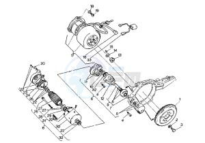 PLANET 125 drawing FLYWHEEL-STARTING MOTOR