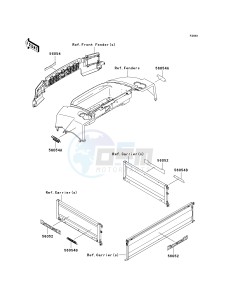 KAF 620 S [MULE 4010 TRANS4X4 HARDWOODS GREEN HD] (S9F-SAF) SAF drawing DECALS