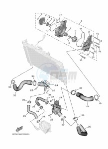 MT-09 MTN890 (B7N1) drawing WATER PUMP