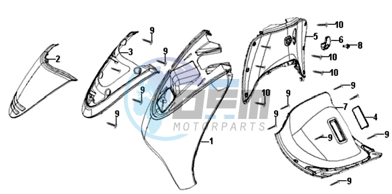 FR PLATE / INNER PROTECTOR / INDICATORS