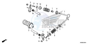 MSX125E MSX125 UK - (E) drawing CAMSHAFT/ VALVE