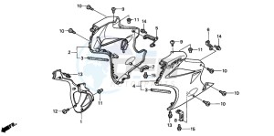 VFR800 drawing LOWER COWL