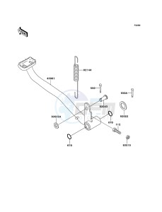 KLF300 4x4 KLF300C6F EU GB drawing Brake Pedal