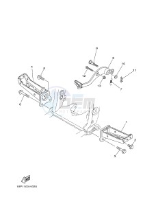 YFZ450R YFZ450RE (1TD3) drawing STAND & FOOTREST