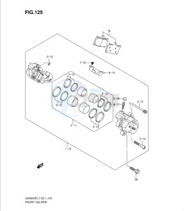 GSXF650 drawing FRONT CALIPER (GSX650FL1 E21)