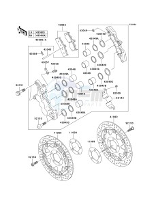 ZR 1200 A [ZRX1200R] (A4-A5) drawing FRONT BRAKE-- A5- -