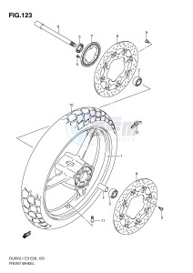 DL650 (E3) V-Strom drawing FRONT WHEEL (DL650AL1 E33)