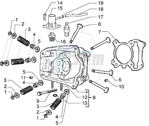 Runner VX 125 drawing Head-Valves