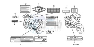 XL700VA9 UK - (E / ABS MKH) drawing CAUTION LABEL