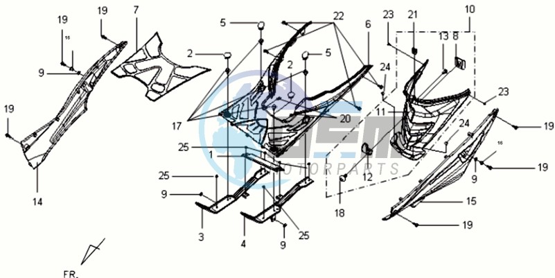 FOOTREST / LOWER COWLING