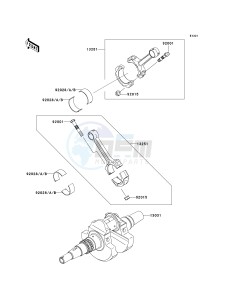 KVF 650 E [BRUTE FORCE 650 4X4 HARDWOODS GREEN HD] (E6F-E9F) E6F drawing CRANKSHAFT