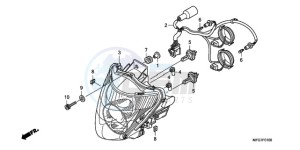 CB600F39 Spain - (SP / ST 25K) drawing HEADLIGHT