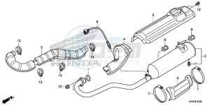 TRX500FE2E TRX500FE2 Europe Direct - (ED) drawing EXHAUST MUFFLER