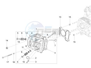 Liberty 150 4t 3v ie lem ( Vietnam ) drawing Cilinder head unit - Valve