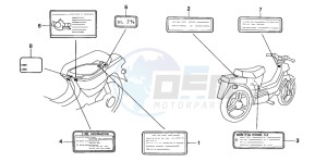 PK50SM WALLAROO drawing CAUTION LABEL