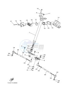 YFM450FWA YFM450DE GRIZZLY 450 IRS (1CUL 1CUM 1CUN) drawing STEERING