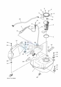 YFM700FWAD GRIZZLY 700 EPS (BDE2) drawing FUEL TANK