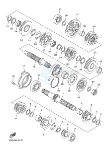 XJ6FA 600 DIVERSION F (ABS) (1DG5 1DG6) drawing TRANSMISSION