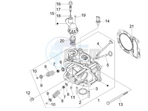 MP3 250 ie lt drawing Cilinder head unit - Valve