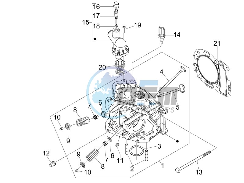 Cilinder head unit - Valve