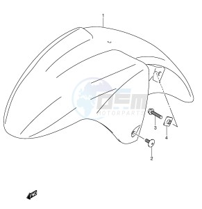 GSX600F (E2) Katana drawing FRONT FENDER